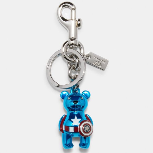 🎁Coach Marvel Captain America Bear Bag Charm - Picture 1 of 2